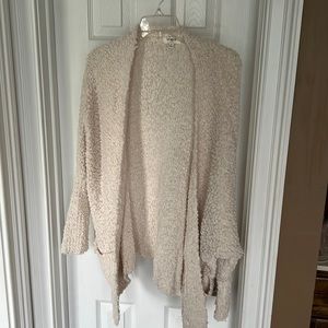 Ladies Umgee Popcorn Sweater Beige Medium EUC Cardigan
